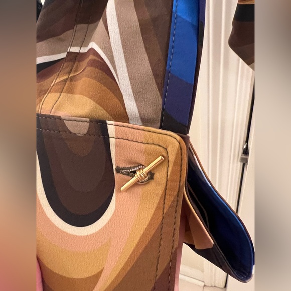 VICTORIA BECKHAM ULTRA FITTED SHIRT PSYCHEDELIC WAVE BLUE - Picture 9 of 9